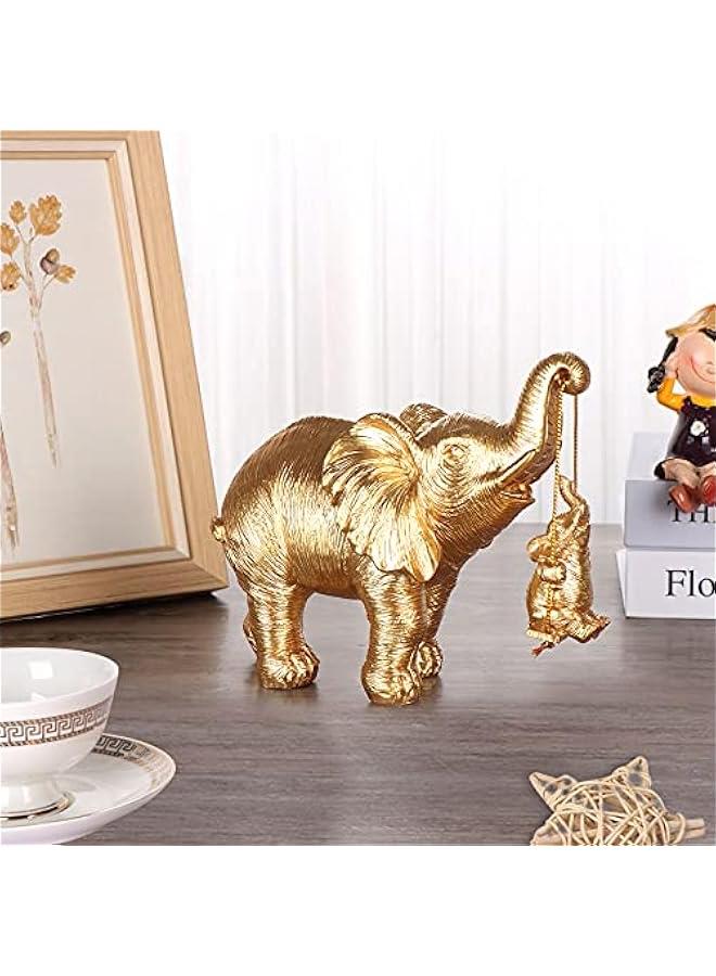 Elephant Statue. Gold Elephant Decor Brings Good Luck, Health, Strength. Elephant Gifts for Women, Mom Gifts. Decorations - Image 2